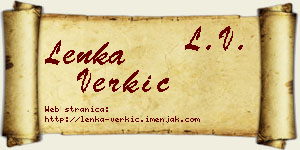Lenka Verkić vizit kartica